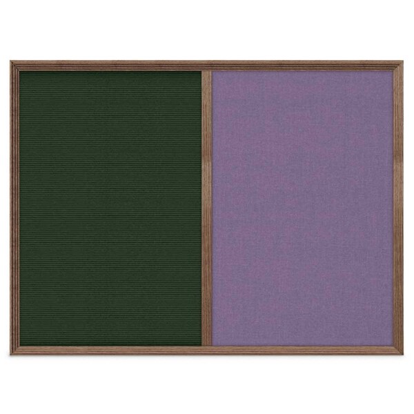 Enclosed Corkboard, 1 Door, 72"x36", 4" Fra, UV3425-BLACK-AMETHY